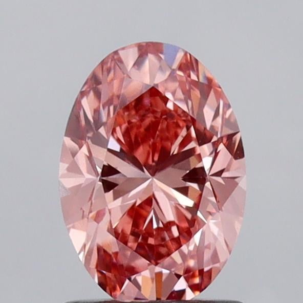 1.23 Ct. Fancy Vivid Brownish Pink Oval Lab Grown Diamond