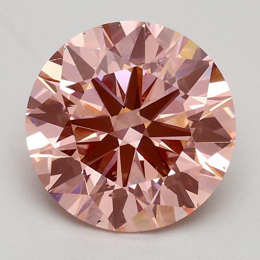 2.03 Ct. Fancy Intense Pink Round Lab Grown Diamond