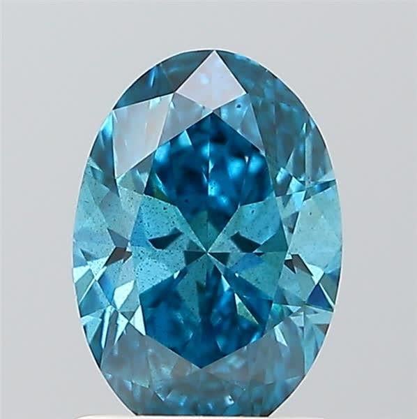 1.03 Ct. Fancy Vivid Blue Oval Lab Grown Diamond