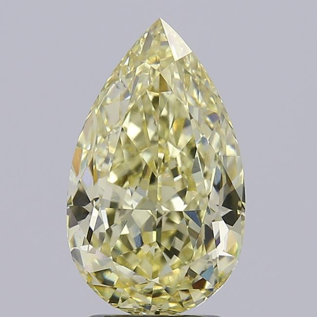 3.09 Ct. Fancy Intense Yellow Pear Lab Grown Diamond