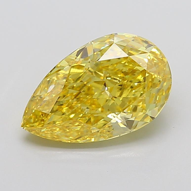 5.35 Ct. Fancy Vivid Yellow Pear Lab Grown Diamond