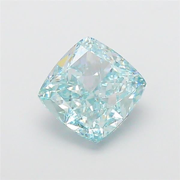 2.51 Ct. Fancy Intense Green Cushion Lab Grown Diamond