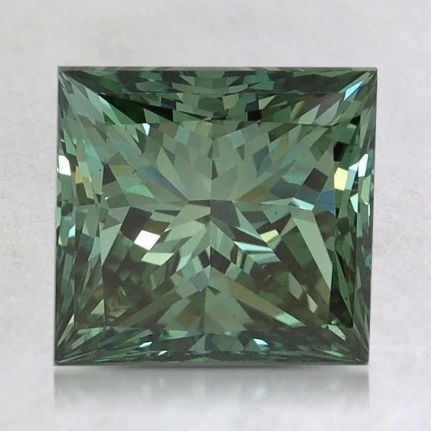 2.47 Ct. Fancy Vivid Pacific Green Princess Lab Grown Diamond