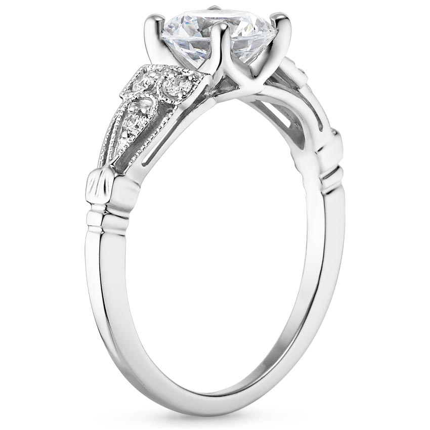 18K White Gold Rosabel Diamond Ring, large side view