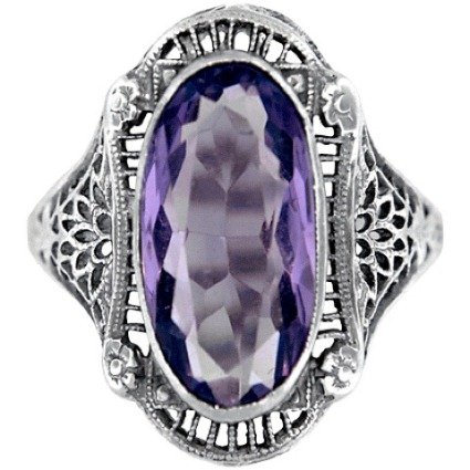 Art Nouveau Amethyst Vintage Ring