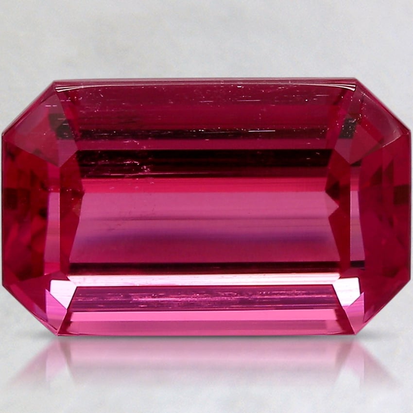 13.6x8.7mm Unheated Pink Modified Emerald Tourmaline