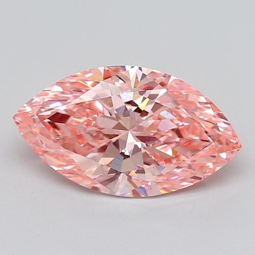 3.01 Ct. Fancy Vivid Pink Marquise Lab Grown Diamond