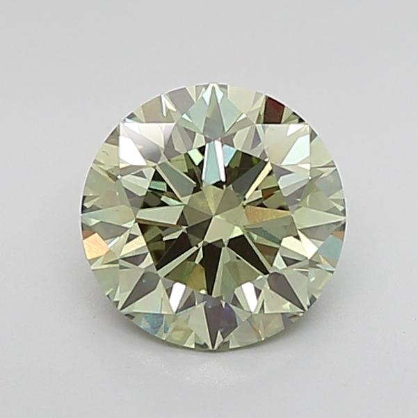 2.11 Ct. Fancy Vivid Green Round Lab Grown Diamond