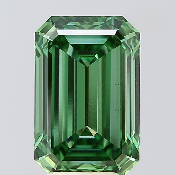 4.02 Ct. Fancy Vivid Green Emerald Lab Grown Diamond