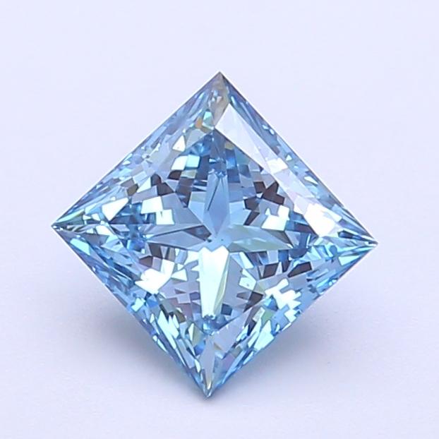 1.06 Ct. Fancy Vivid Blue Princess Lab Grown Diamond