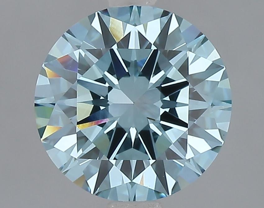 2.03 Ct. Fancy Vivid Blue Round Lab Grown Diamond