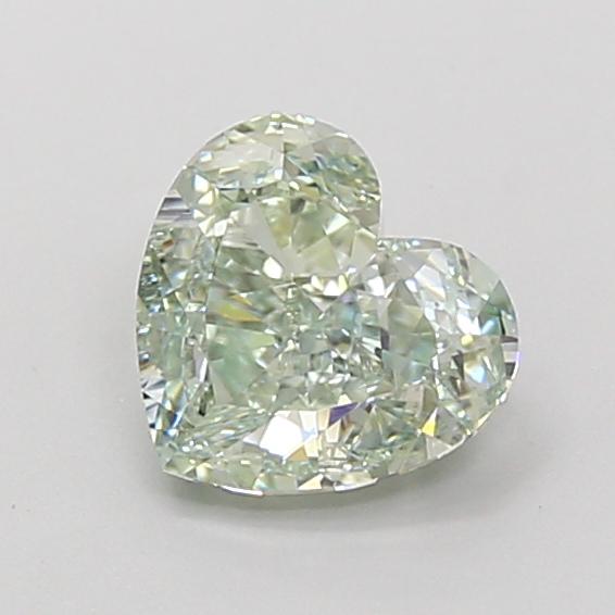 1.64 Ct. Fancy Vivid  Green Heart Lab Grown Diamond