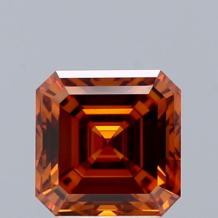 2.64 Ct. Fancy Orange Asscher Lab Grown Diamond