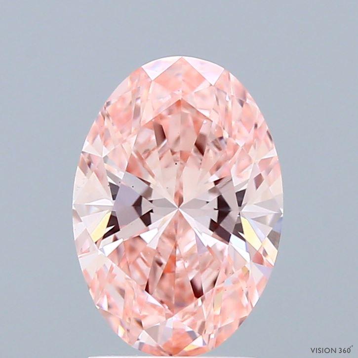 1.60 Ct. Fancy Vivid Pink Oval Lab Grown Diamond