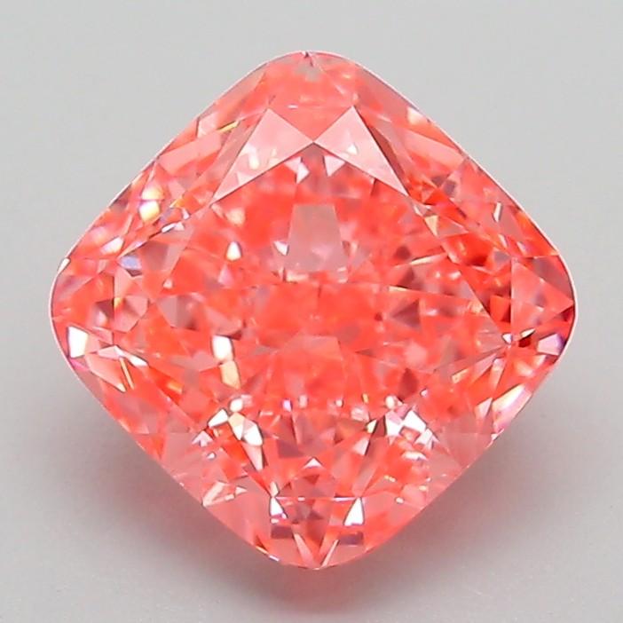2.11 Ct. Fancy Vivid Pink Cushion Lab Grown Diamond