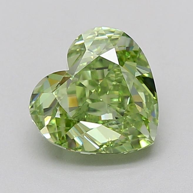 1.50 Ct. Fancy Vivid  Green Heart Lab Grown Diamond