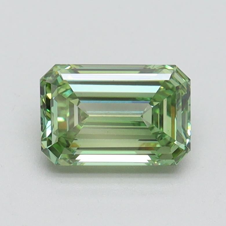 1.03 Ct. Fancy Vivid Pacific Green Emerald Lab Grown Diamond