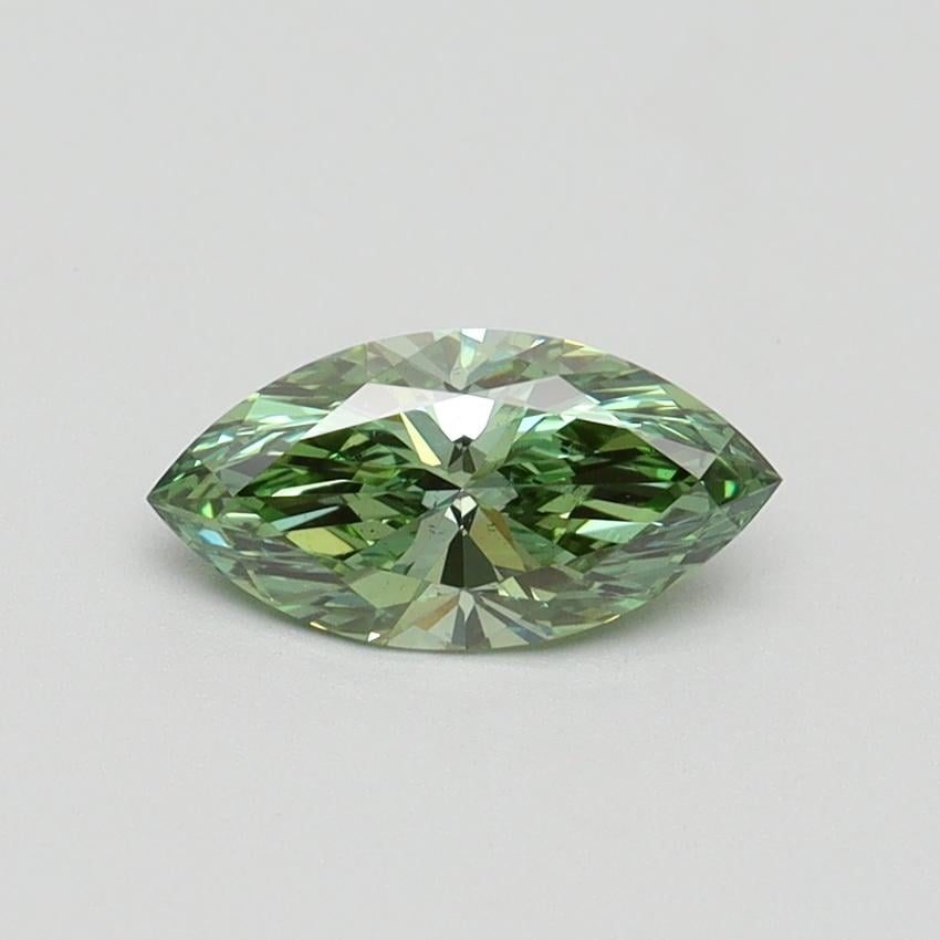 0.62 Ct. Fancy Vivid Green Marquise Lab Grown Diamond
