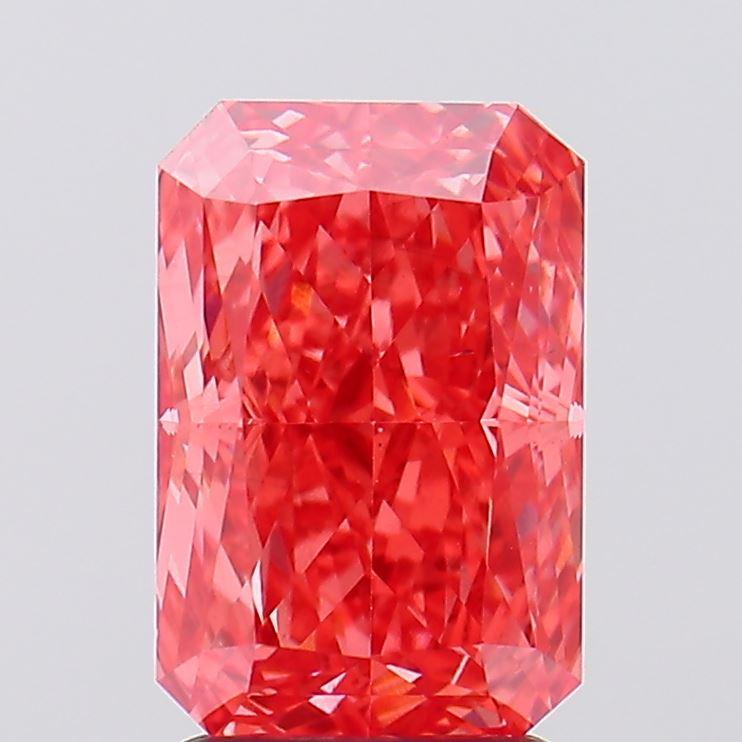 2.77 Ct. Fancy Vivid  Pink Radiant Lab Grown Diamond