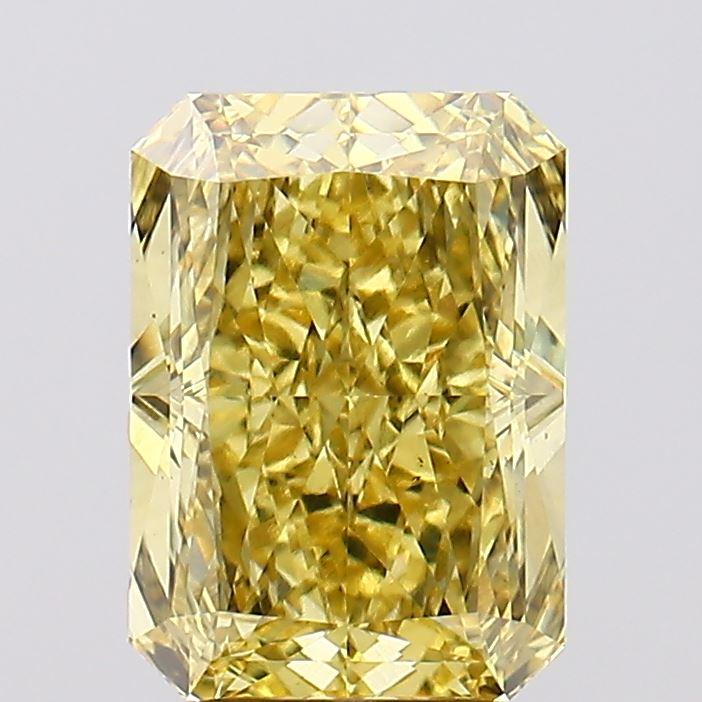 4.69 Ct. Fancy Vivid Yellow Radiant Lab Grown Diamond