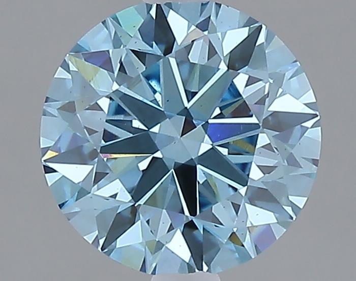 2.01 Ct. Fancy Vivid Blue Round Lab Grown Diamond