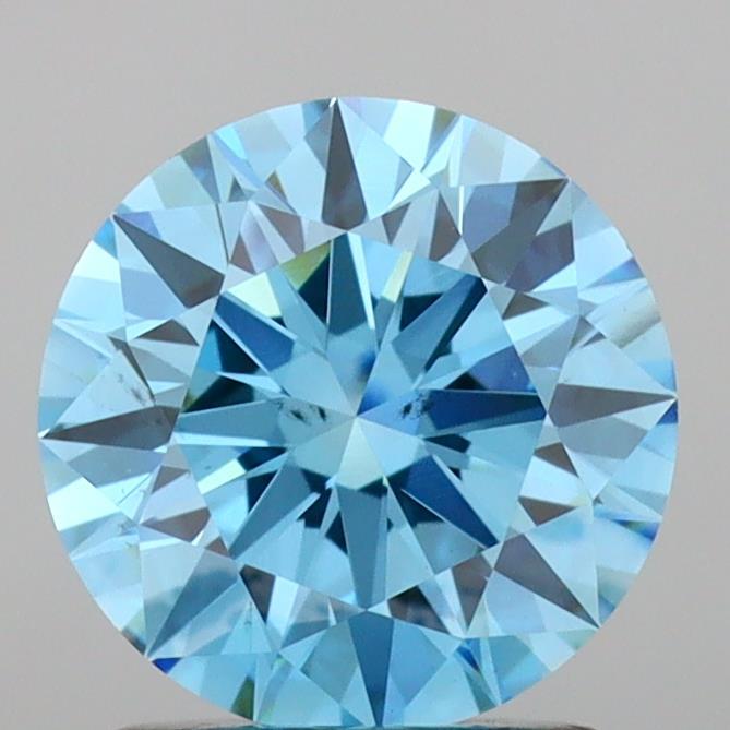 2.03 Ct. Fancy Vivid Blue Round Lab Grown Diamond