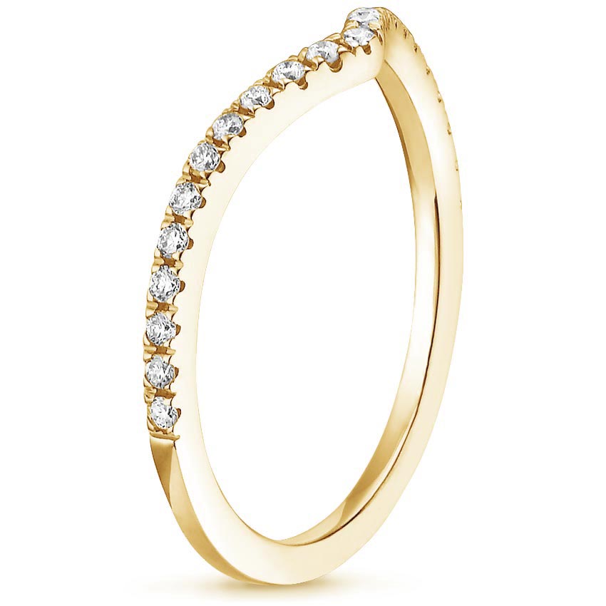 18K Yellow Gold Flair Diamond Ring (1/6 ct. tw.), large side view