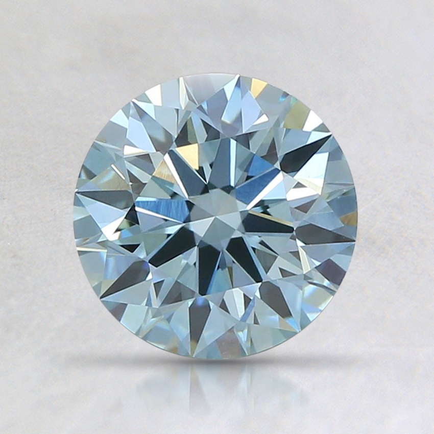 1.07 Ct. Fancy Greenish Blue Round Lab Created Diamond