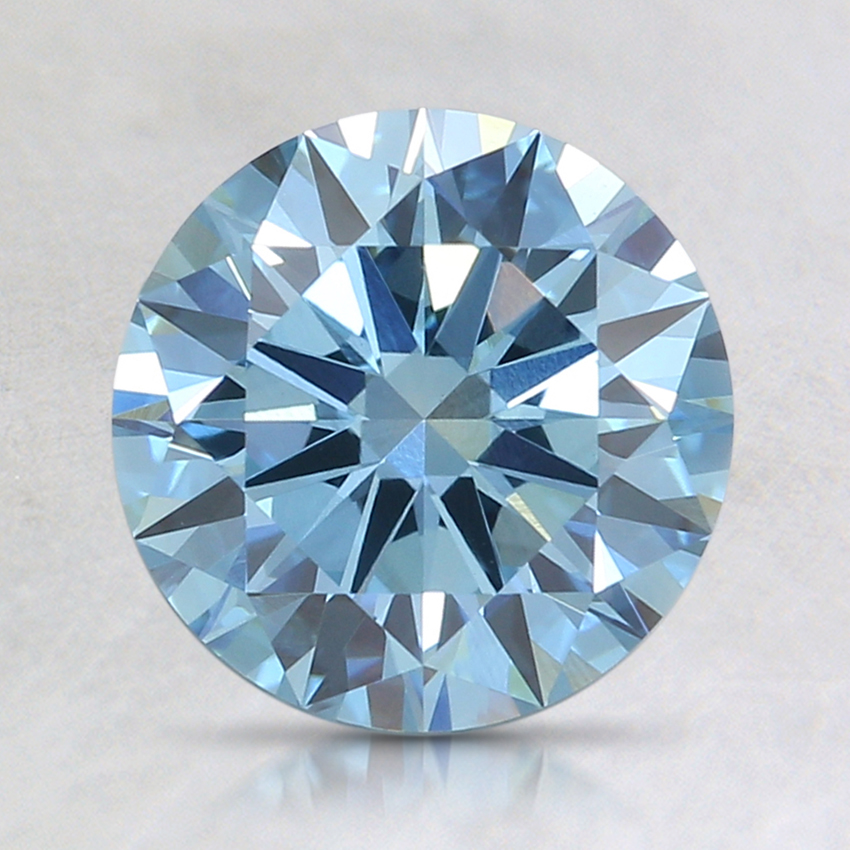 1.62 Ct. Fancy Blue Round Lab Created Diamond