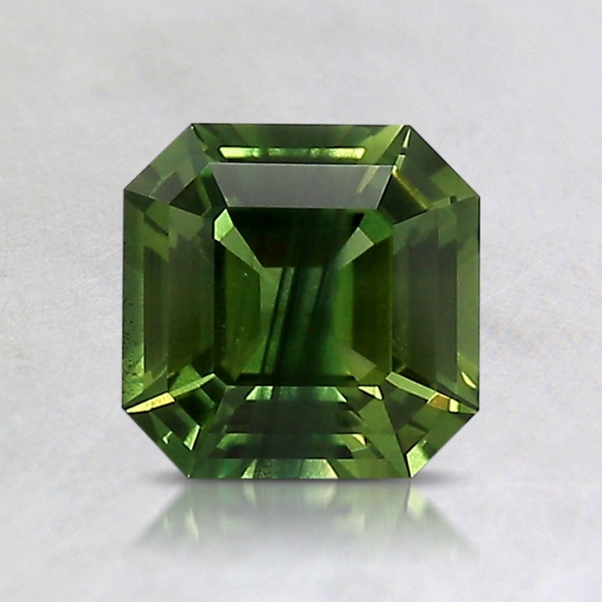 6.1x6mm Green Asscher Australian Sapphire