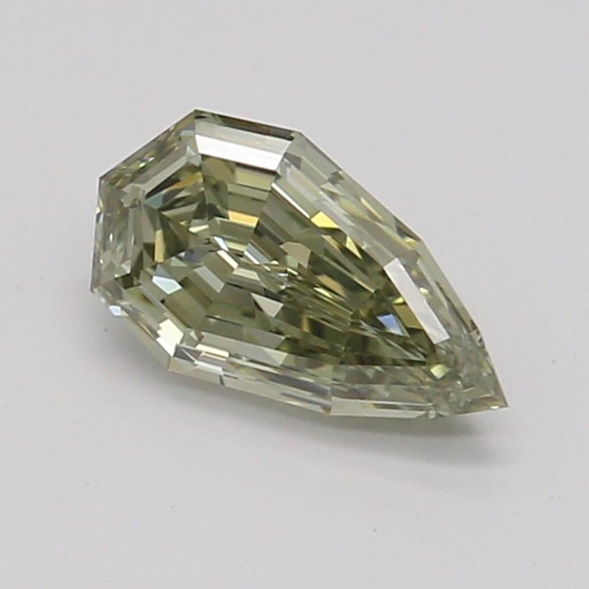 0.33 Ct. Fancy Grayish Greenish Yellow Pear Diamond