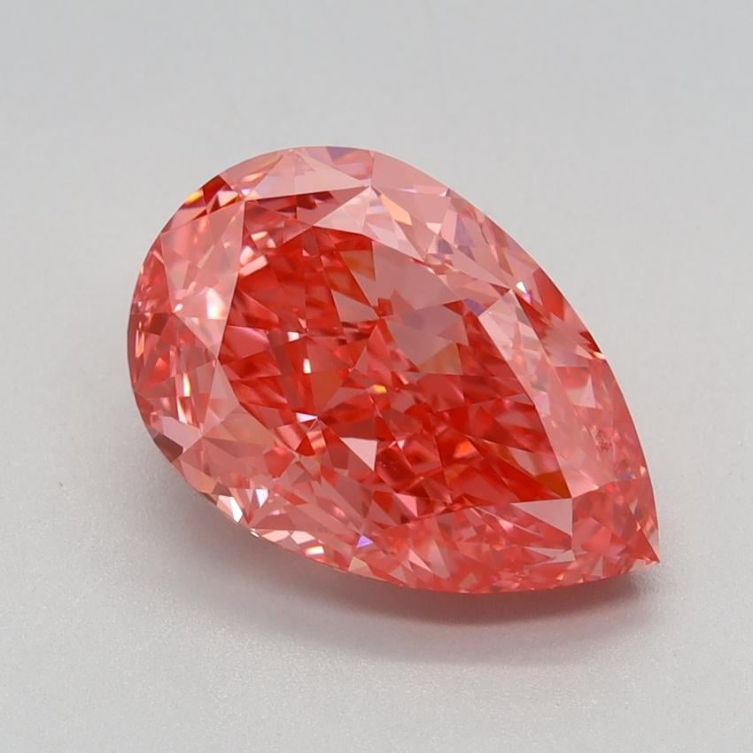 3.15 Ct. Fancy Vivid Pink Pear Lab Grown Diamond