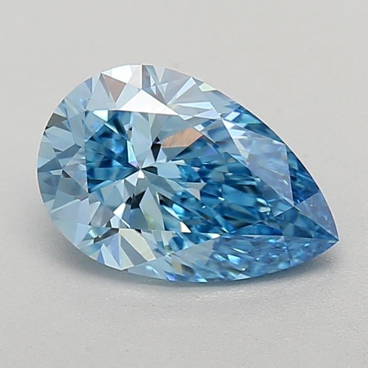 0.97 Ct. Fancy Vivid Blue Pear Lab Grown Diamond