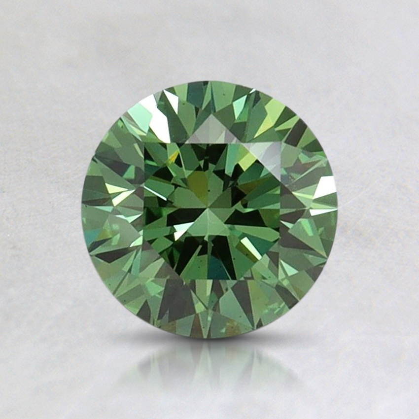 0.85 Ct. Fancy Vivid Pacific Green Round Lab Grown Diamond