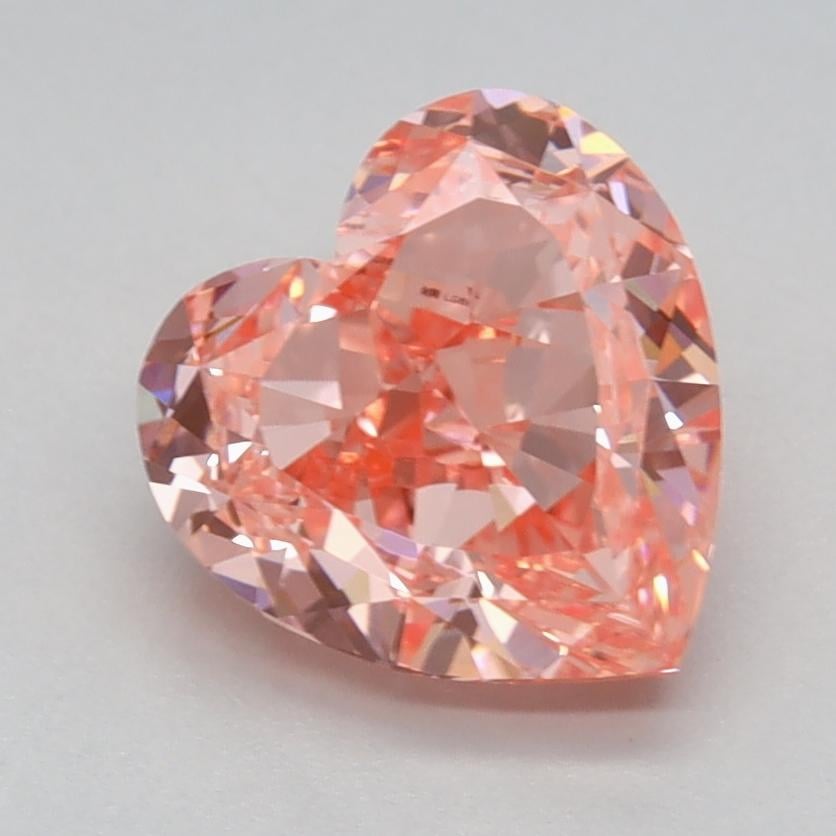 1.68 Ct. Fancy Vivid Pink Heart Lab Grown Diamond