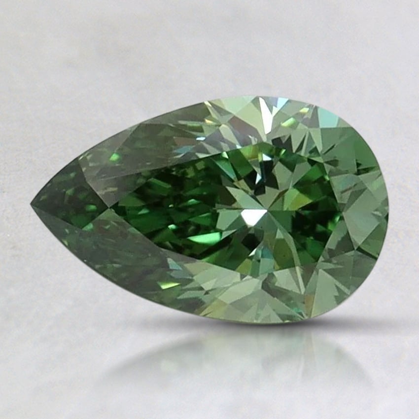 1.0 Ct. Fancy Vivid Pacific Green Pear Lab Grown Diamond