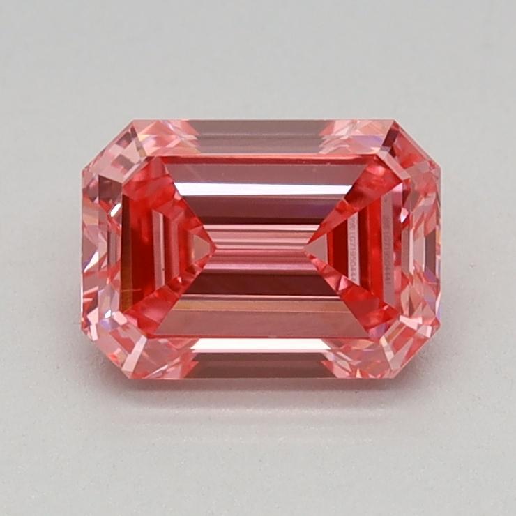 0.73 Ct. Fancy Vivid Pink Emerald Lab Grown Diamond