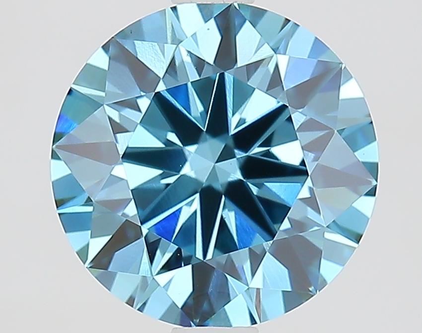 2.02 Ct. Fancy Vivid Blue Round Lab Grown Diamond