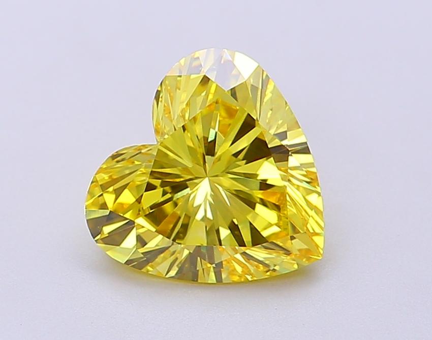 2.03 Ct. Fancy Vivid Yellow Heart Lab Grown Diamond