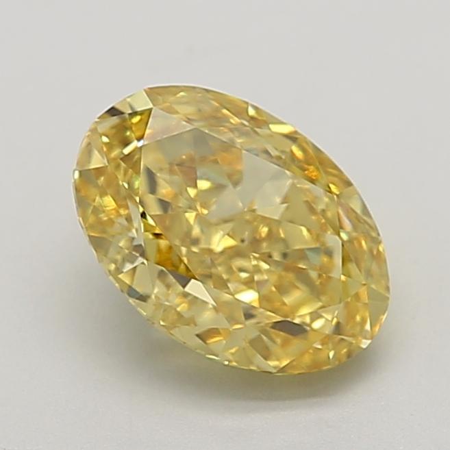 2.40 Ct. Fancy Vivid  Yellow Oval Lab Grown Diamond