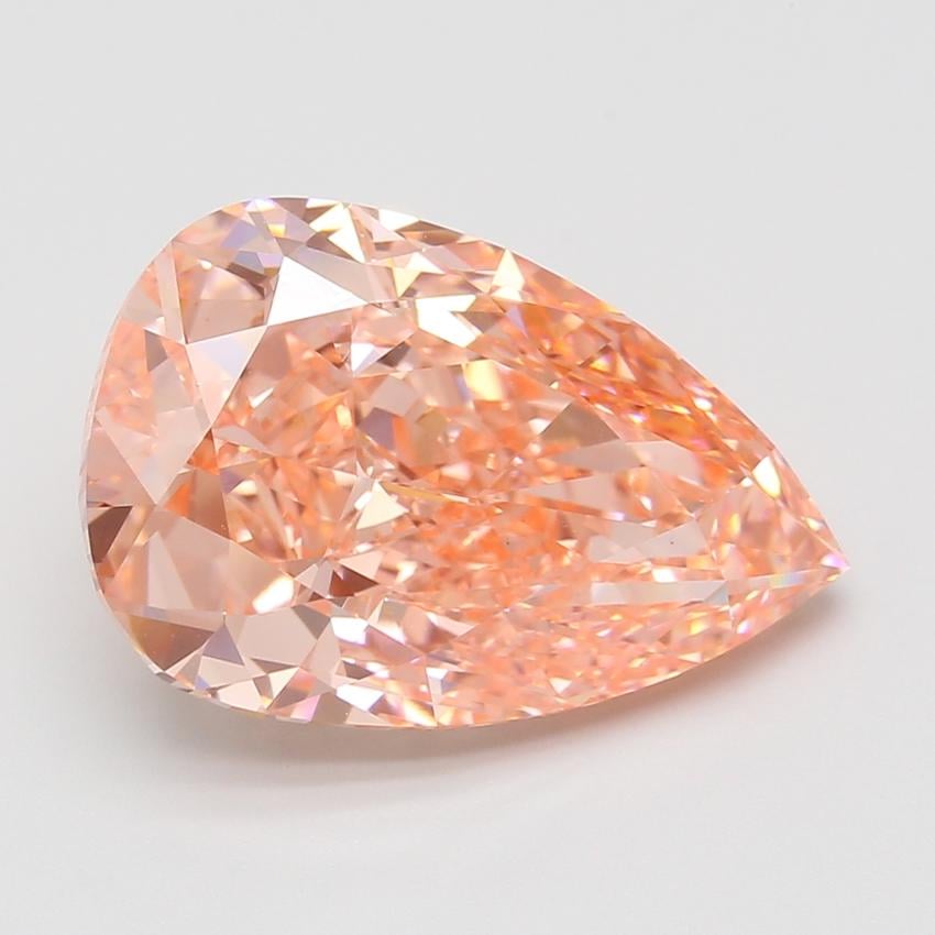 10.08 Ct. Fancy Vivid Pink Pear Lab Grown Diamond