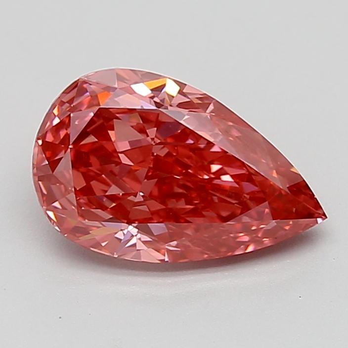 2.59 Ct. Fancy Vivid  Pink Pear Lab Grown Diamond