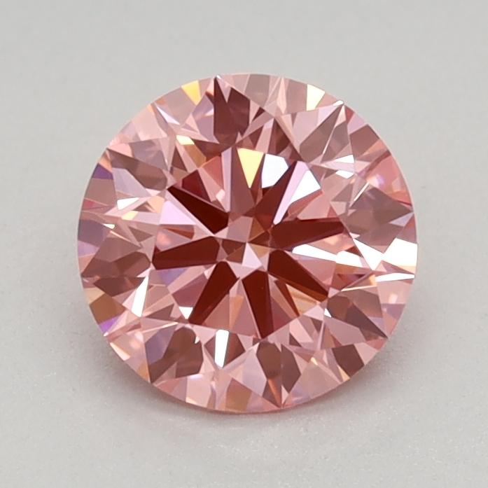 0.71 Ct. Fancy Vivid Pink Round Lab Grown Diamond