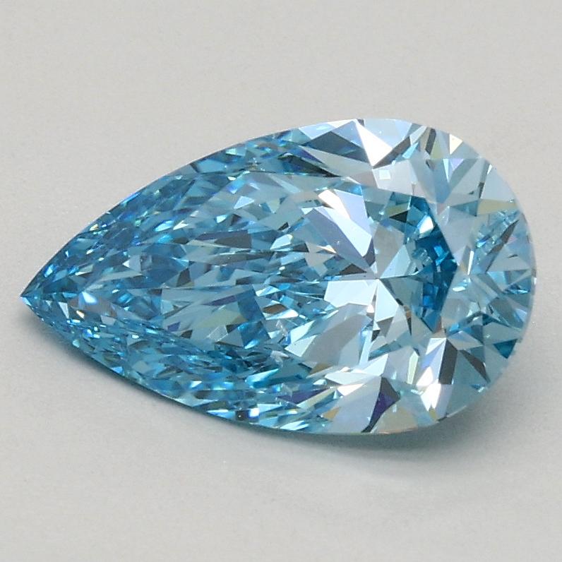 1.03 Ct. Fancy Vivid Blue Pear Lab Grown Diamond