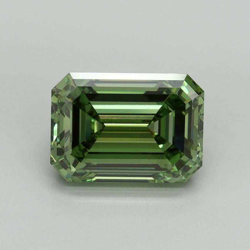 5.01 Ct. Fancy Vivid Green Emerald Lab Grown Diamond