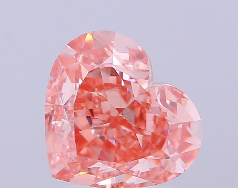 2.94 Ct. Fancy Intense Pink Heart Lab Grown Diamond