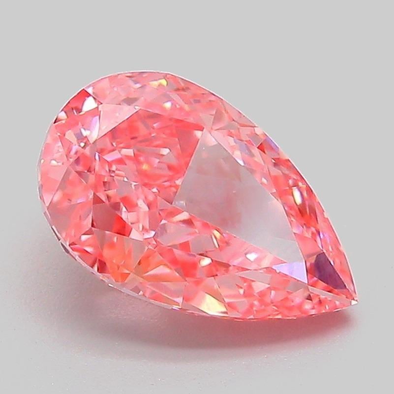 2.09 Ct. Fancy Vivid Pink Pear Lab Grown Diamond