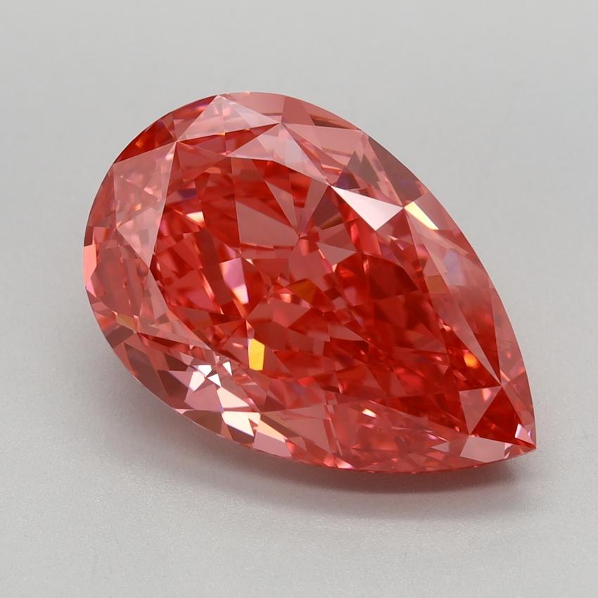 5.19 Ct. Fancy Vivid Pink Pear Lab Grown Diamond