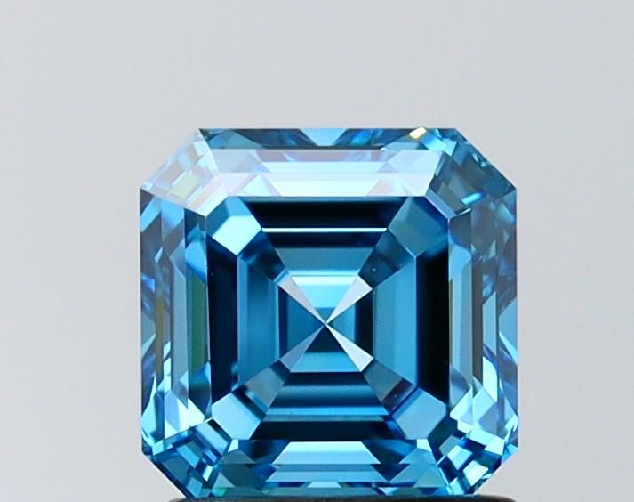 1.52 Ct. Fancy Vivid Blue Asscher Lab Grown Diamond