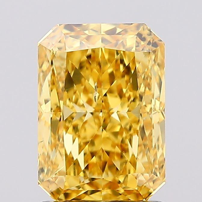 1.60 Ct. Fancy Vivid  Yellow Radiant Lab Grown Diamond